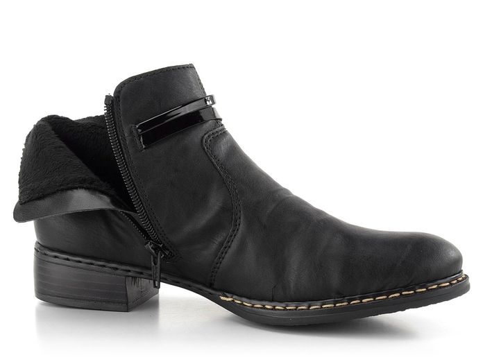 Rieker elegantní černý kotník 53478-01