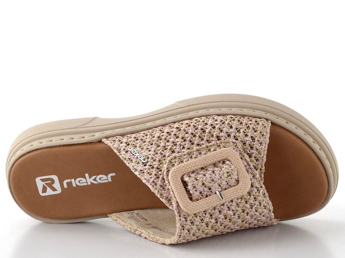 Rieker pantofle se sponou pink-multi V3053-90