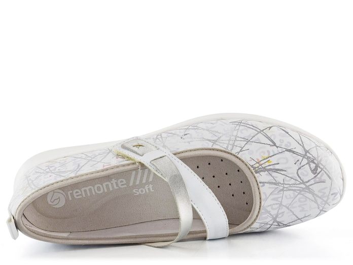 Remonte baleríny s páskem Weiss/Silver R7104-80