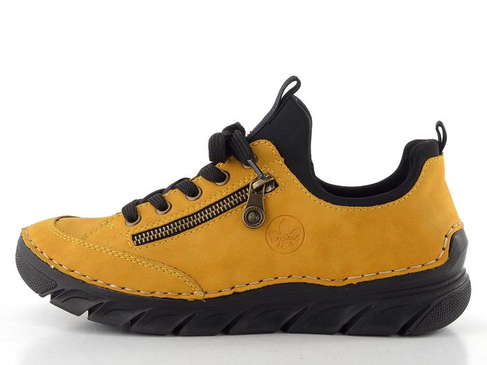 Rieker žluté šněrovací dámské polobotky 55073-68