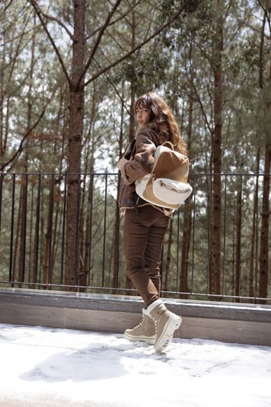 Remonte městský batoh s ledvinkou crema/sand/reh/ivory Q0533-61