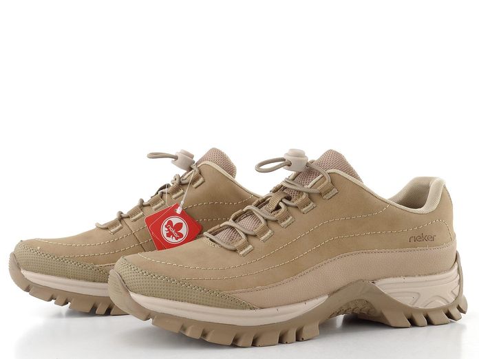 Rieker tenisky s pružným šněrováním camel M9853-20