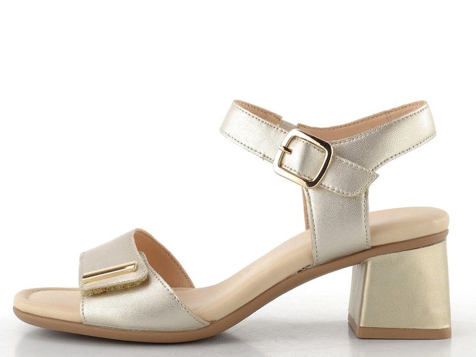 Remonte sandály na podpatku palegold D1K54-90