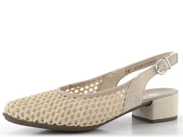 Rieker síťované lodičky s volnou patou crema 47060-60