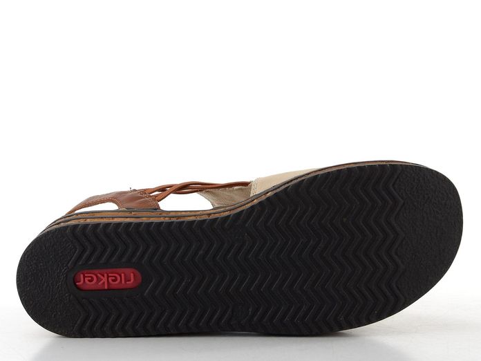 Rieker sandály na klínu perle/cayenne 62962-60