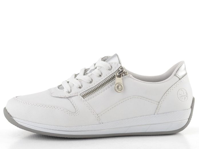 Rieker tenisky se zipy bílé N1100-81