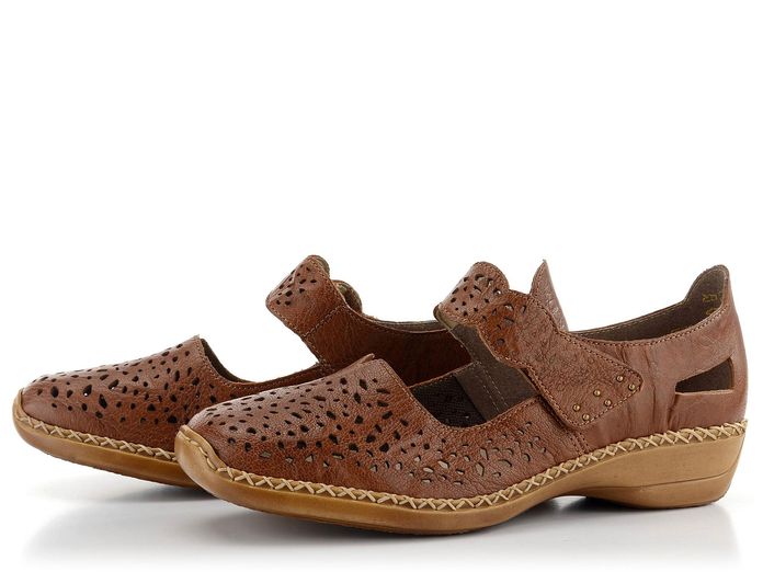 Rieker letní polobotky na pásek Chestnut 41397-22