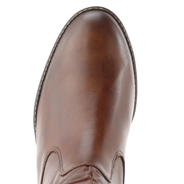 Remonte polokozačky na podpatku chestnut D2A79-22