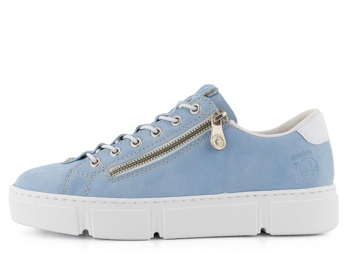 Rieker světle modré sneakers polobotky se zipem N5952-10
