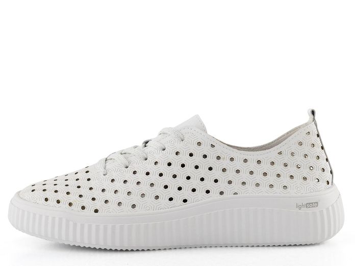 Remonte bílé prořezávané polobotky D3E06-80