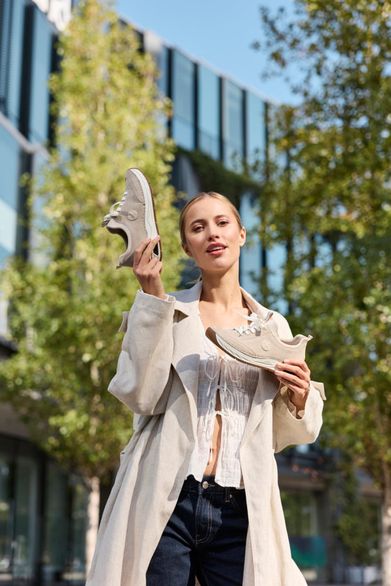 Rieker šněrovací polobotky ginger/perlcreme 44562-62