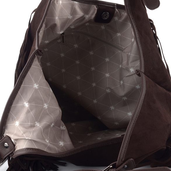 Rieker shopper kabelka s třásněmi tmavě hnědá H1041-25
