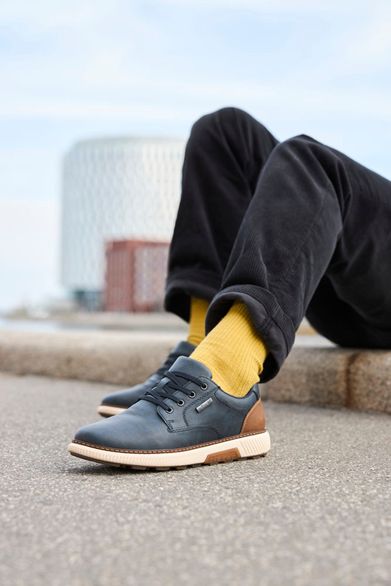 Rieker pánské šněrovací polobotky s membránou tmavě modré B3317-14