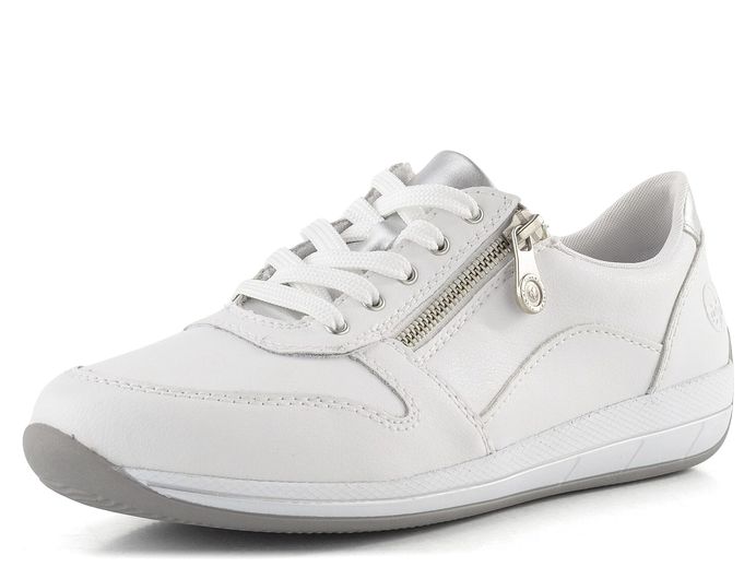 Rieker tenisky se zipy bílé N1100-81