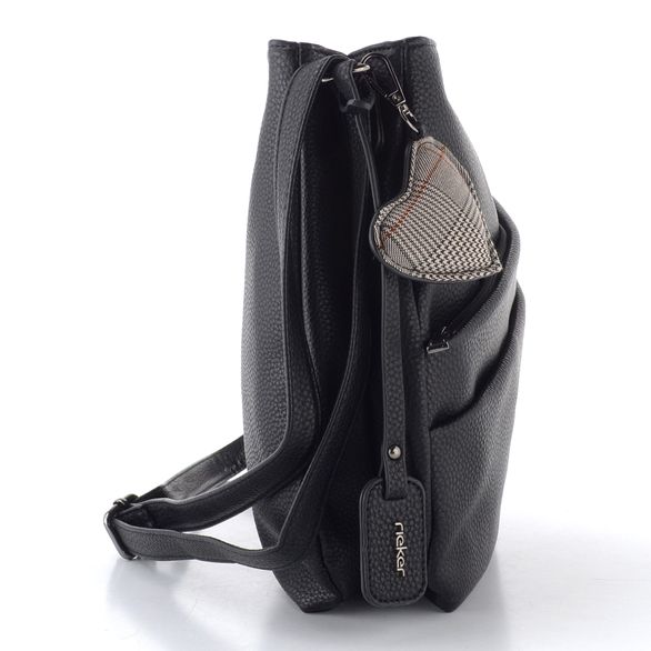 Rieker crossbody kabelka černá se srdcem H1005-02