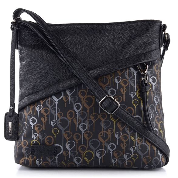 Rieker crossbody kabelka černá s potiskem H1040-03