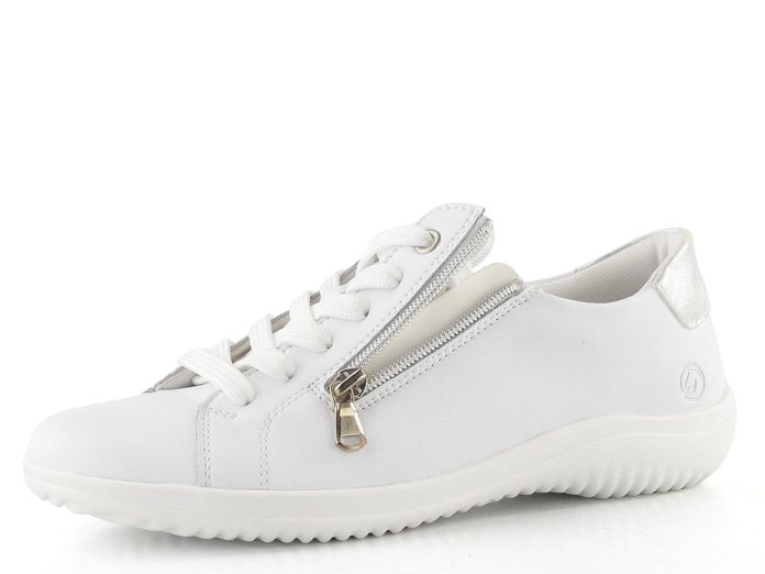 Remonte bílé polobotky se zipem D1E03-81