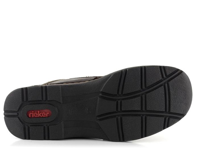 Rieker pánský kotník na suchý zip tmavě hnědý 05367-25