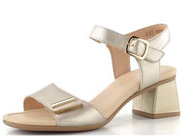 Remonte sandály na podpatku palegold D1K54-90