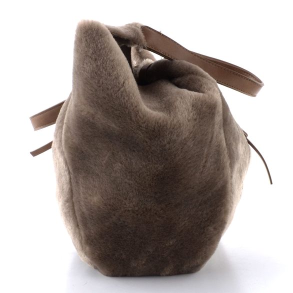 Rieker kožešinková shopper kabelka s etují taupe H1053-64