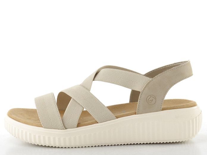 Remonte páskové sandály na platformě béžové D3L52-60