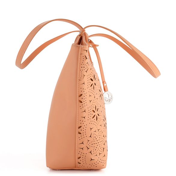 Rieker shopper kabelka se vzorem meruňková H1369-38