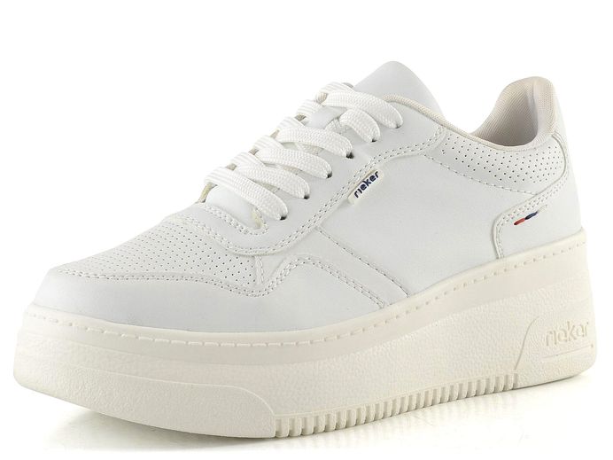 Rieker Sport dámské tenisky na platformě bílé M7811-80