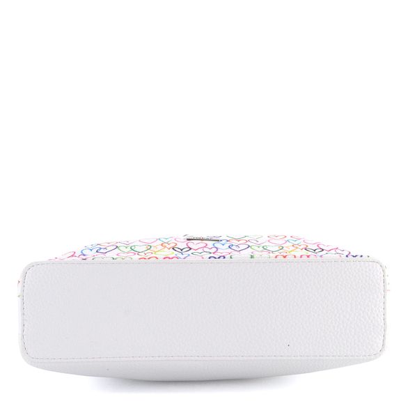 Rieker crossbody kabelka bílá/barevná srdce H1522-92