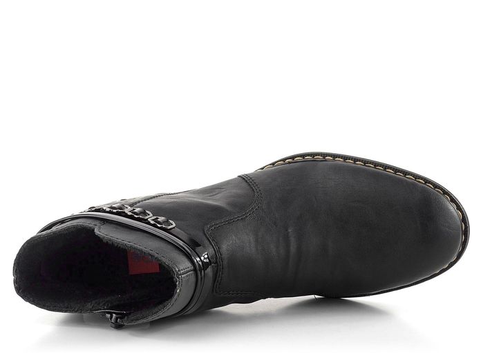 Rieker elegantní černý kotník 53478-01