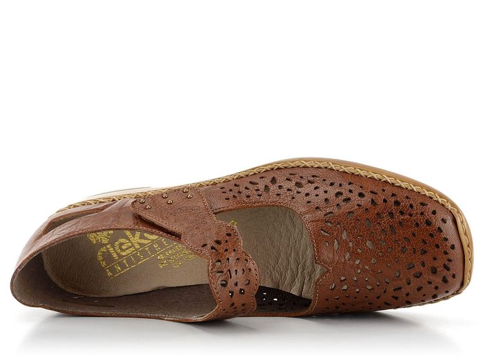 Rieker letní polobotky na pásek Chestnut 41397-22