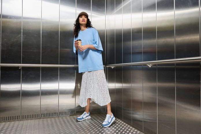 Rieker Sport tenisky na platformě modro-bílé N5204-12