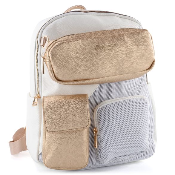 Remonte městský batoh s kapsičkami weiss/weiss-nautic/gold Q0537-81