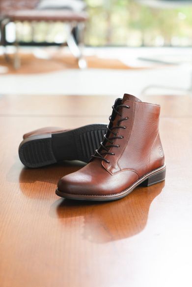 Remonte elegantní kotník šněrovací hnědý D0F73-22